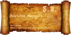 Bártfai Marcell névjegykártya